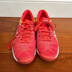 ASICS Women's Solution Speed FF Clay Tennis Shoes, Laser Pink/White size 7